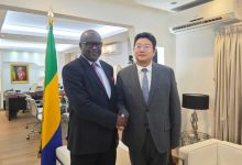 周平大使会见加蓬外长奥南加-中非友好经贸发展工作委员会