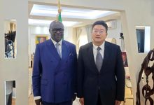 周平大使会见加蓬外长奥南加-中非友好经贸发展工作委员会