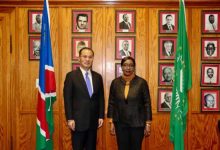 驻纳米比亚大使拜会纳国民议会议长莎拉-中非友好经贸发展工作委员会