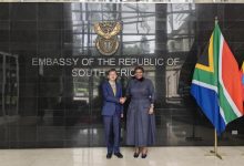 驻非盟使团团长到任拜会南非常驻非盟代表罗西-中非友好经贸发展工作委员会